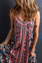 Load image into Gallery viewer, Jasmine Bohemian Floral Sundress- Pink