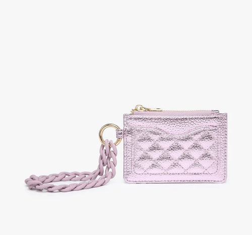 Rhodes Quilted Wallet w/ Chain Bangle - Cupid