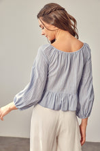Load image into Gallery viewer, Bella Twisted Balloon Sleeve Top -2 Colors