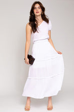 Load image into Gallery viewer, Ashlyn Tiered Midi Skirt- White