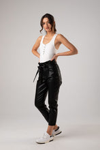 Load image into Gallery viewer, Monroe Faux Leather Pants - Black