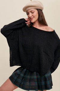 Christina Crop Pullover Knit Sweater