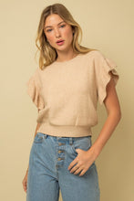 Load image into Gallery viewer, Brittani Ruffle Sleeve Knit Top