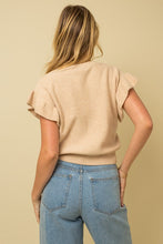 Load image into Gallery viewer, Brittani Ruffle Sleeve Knit Top