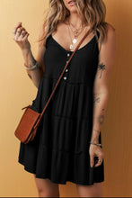 Load image into Gallery viewer, Maci Tiered Sleeveless Dress- Black
