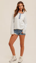 Load image into Gallery viewer, Maya Textured Long Sleeve Tops- Dusty Blue
