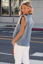 Load image into Gallery viewer, Beau Ruffle Sleeve Denim Top- Blue