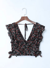 Load image into Gallery viewer, Melissa Floral Top and Maxi Skirt Set- Black