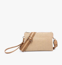 Load image into Gallery viewer, Izzy Woven Diagonal Crossbody-Camel