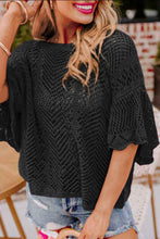 Load image into Gallery viewer, Olivia Pontelle Knit Top- Black