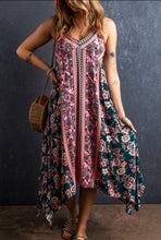 Load image into Gallery viewer, Jasmine Bohemian Floral Sundress- Pink