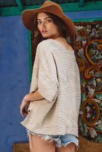 Load image into Gallery viewer, Lara Textured Oversized Top- Taupe