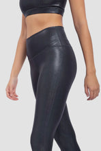 Load image into Gallery viewer, Iridescent Halo Foil Leggings - Black