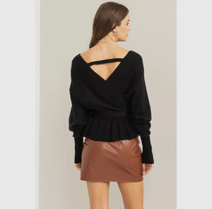 Love Me Right Knit Top- Black