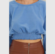 Load image into Gallery viewer, Here To Wow Brushed Knit Top- Blue