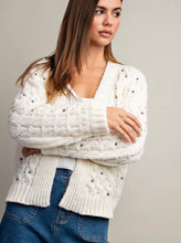 Load image into Gallery viewer, Jace Jewel Crochet Cardigan- Off White