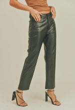 Load image into Gallery viewer, Brooke Faux Leather Straight Pants- Black