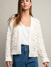 Load image into Gallery viewer, Jace Jewel Crochet Cardigan- Off White