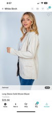 Load image into Gallery viewer, Annette Woven Blazer - Oatmeal