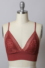 Load image into Gallery viewer, Lace Loop Bralette - Rust