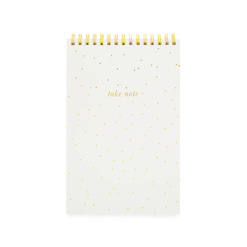 Top Spiral Notebook, Rose Linen Dots