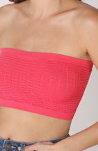 Load image into Gallery viewer, Seamless Shirred Bandeau - Hot Pink