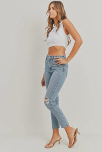 Just Black-Brittany Distressed Skinny Jeans
