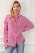 Load image into Gallery viewer, Rosa Mineral Wash Crinkle Top- Pink