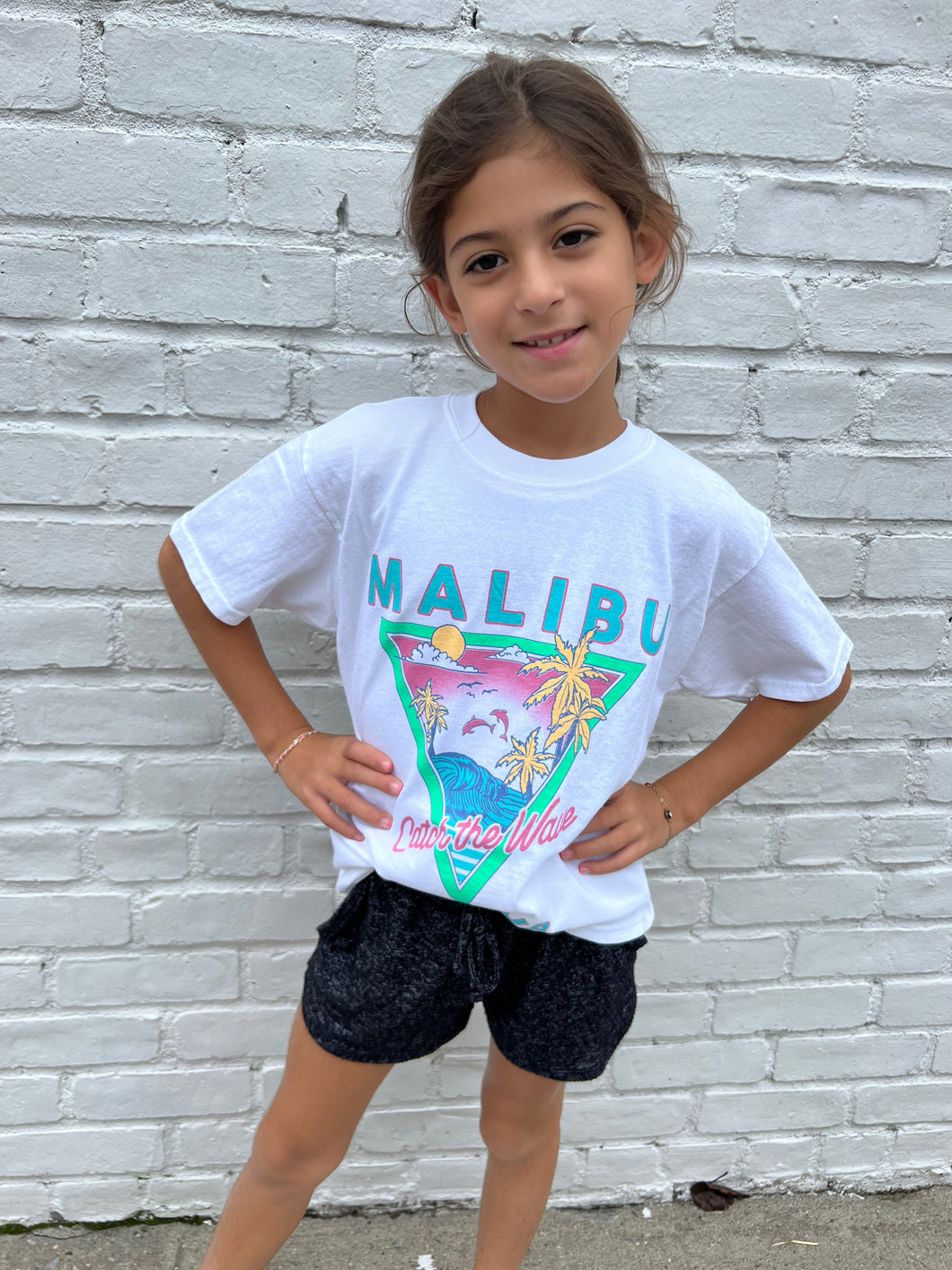 Kids Malibu T-shirt-White – Sweet Simplicity Boutique