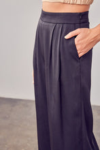 Load image into Gallery viewer, Paisley Wide Leg Pants - Black