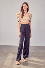 Load image into Gallery viewer, Paisley Wide Leg Pants - Black