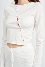 Load image into Gallery viewer, Gemma Asymmetric Button Up Top- Rust