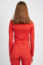 Load image into Gallery viewer, Gemma Asymmetric Button Up Top- Rust