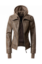 Load image into Gallery viewer, Anna Faux Leather Jacket -Khaki