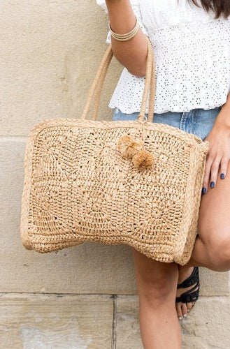 Straw Traveler Tote - 2 Colors