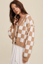 Load image into Gallery viewer, Lea Gingham Sweater Crop Cardigan - 2 Colors