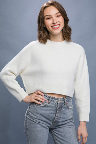 Trina Wool Blend Cropped Sweater Top - 3 Colors