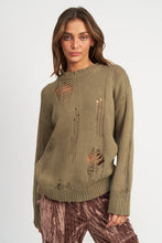 Load image into Gallery viewer, Diana Distressed Oversized Sweater - 2 Colors