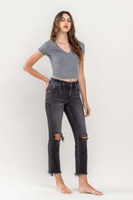 Load image into Gallery viewer, Wyatt High Rise Stretch Distressed Crop Slim Straight