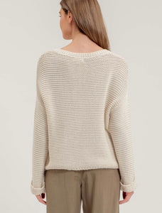 Ivy Chunky Knit Cuff Sleeve Sweater