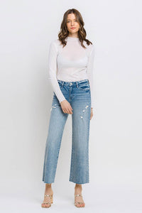 Callie Mid Rise Crop Wide Leg Jeans - Medium