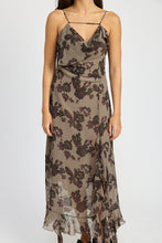 Load image into Gallery viewer, Florence Floral Ruffle Maxi Dress-Plum