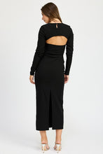 Load image into Gallery viewer, Miranda Cut Out Midi Dress-Black