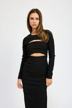 Load image into Gallery viewer, Miranda Cut Out Midi Dress-Black