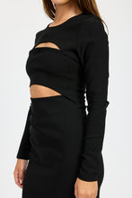 Load image into Gallery viewer, Miranda Cut Out Midi Dress-Black