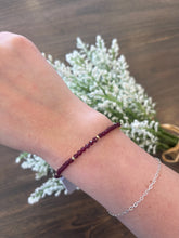Load image into Gallery viewer, Dainty Beaded Bracelet- Ruby