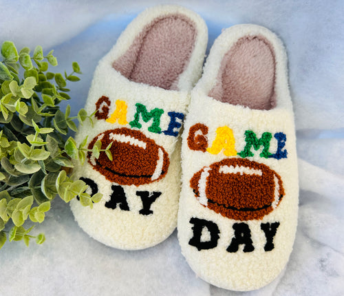 Game Day Fuzzy Fleece Slippers