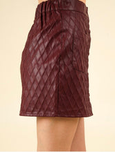 Load image into Gallery viewer, Ester Textured Faux Leather Mini Skirt