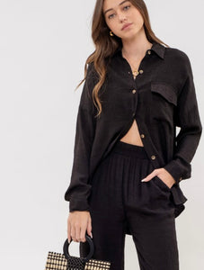 Emery Lightweight Button Down Top