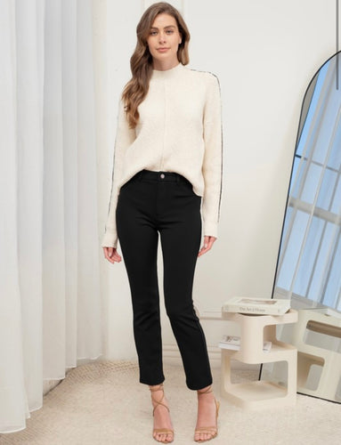 Candace High Waist Straight Leg Cropped Pants